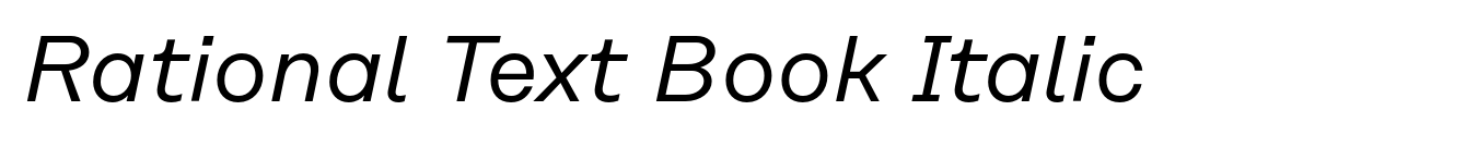 Rational Text Book Italic image